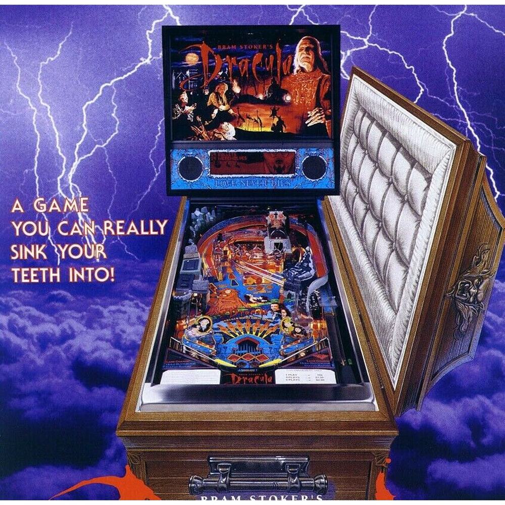 Bram Stokers Dracula Pinball Flyer Vintage Vampire Horror Goth Halloween